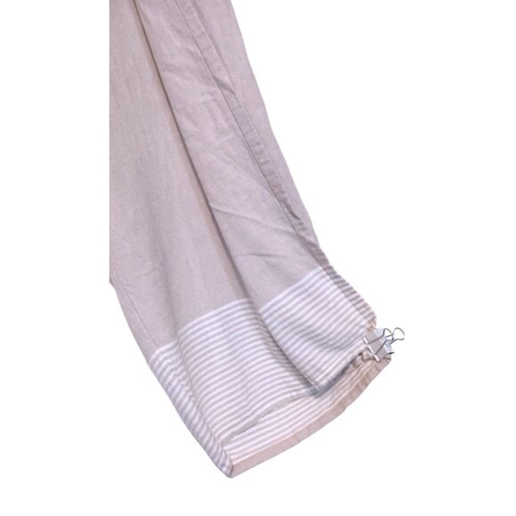 J Jill Pure Jill Linen Blend Wide Leg Pants 3X Wrap Style Ankle Neutral Resort - Picture 4 of 7